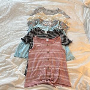6 summer shirt bundle! Kids size L (10-12)